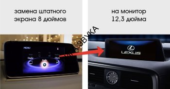 Монитор 12.3&quot; + навигационный блок Lexus RX 2015+ Carsys LRX-M Android 7.1 Монитор 12.3" + навигационный блок Android 7 для Lexus RX 11.2015+ (вместо штатного 8" монитора) - Carsys LRX-M (черный или тёмно-коричневый) с Яндекс навигатором и 2ГБ оперативной памяти!