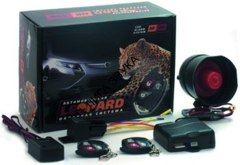Автомобильная сигнализация Leopard NR 300 Leopard NR 300 - Сигнализация без обратной связи с динамическим кодом управления Keeloq успешно противостоящим попыткам перехвата кодов с помощью код-граббера, функцией дистанционного ЦЗ, с 2-х уровневым датчиком удара, со встроенными реле управления приводами дверных замков и силовыми выходами на управление световыми сигналами.